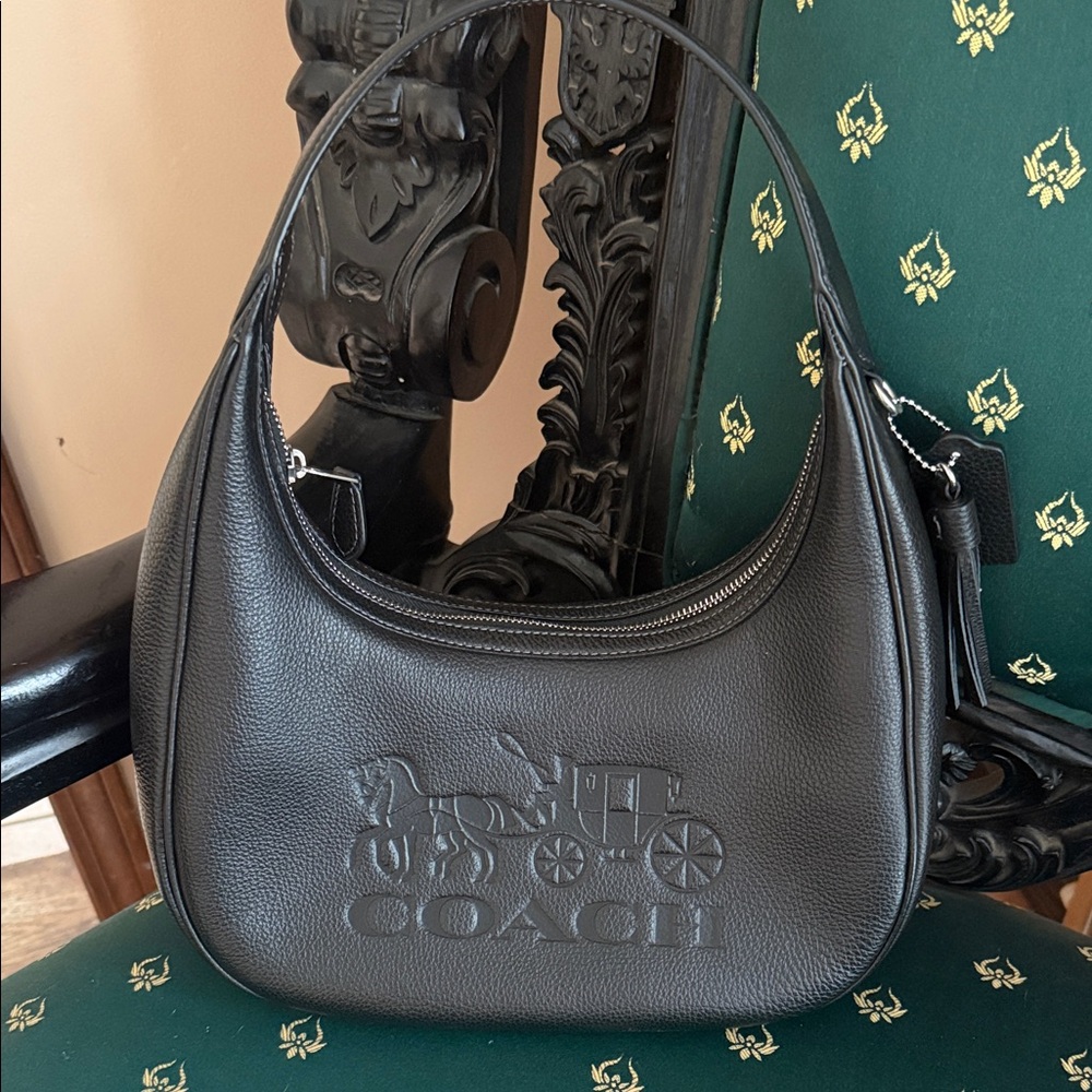Coach Black Leather Shoulder Bag